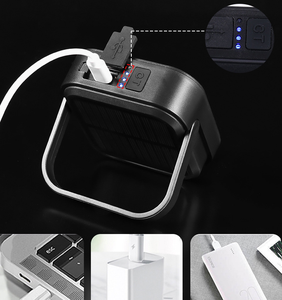 Linterna LED Portátil Multifuncional para Exteriores de Alta Luminosidad 800 lúmenes con Carga Solar, Regulable, ABS, Caja Cuadrada Pequeña para Camping - Product Image 4