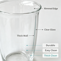 Hittebestendige moderne design glazen koffiemok met flip-deksel en rietje, vaatwasser- en magnetronbestendig, grote inhoud voor fruit