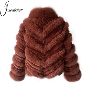 Cappotti <span class=keywords><strong>in</strong></span> Vera <span class=keywords><strong>Pelliccia</strong></span> di Volpe e Coniglio per Donna, Eleganti e Morbidi, Reversibili, Personalizzabili, Vendita all'Ingrosso - Product Image 2