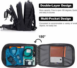 Sac à dos tactique Oxford pour hommes, porte-casque et rangement, idéal pour la moto, accessoires/cadeaux - Product Image 2