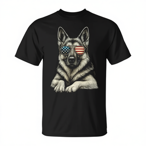 T-shirt avec motif drapeau américain et chien berger allemand, design patriotique - Product Image 2