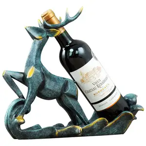 Şarap rafı Modern düğün yemek dekor geometrik geyik tasarım Estanteria Para Vino hayvan şekli raf şarap sergi ayağı