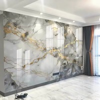 Panneau mural WPC en PVC UV effet marbre, plaque décorative en PVC UV effet marbre, vente chaude