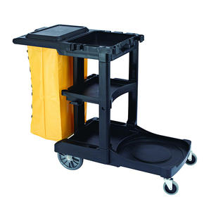 Carrito de Limpieza de Plástico, Carrito de Servicio para Hoteles, sin Tapa, Tipo con Cubierta Rodante, Ecológico - Product Image 1
