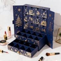 Boîte-cadeau de calendrier de l'avent de 24 jours à double porte ouverte de conception personnalisée de haute qualité