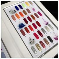 60 couleurs Nail Art acrylique Gel vernis nuancier Palette affichage carte polonais Swatch Book