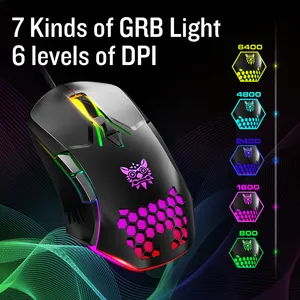 ONIKUMA <span class=keywords><strong>CW902</strong></span> Profesional con cable 6400 DPI USB Óptico LOL Ratones Ergonómico RGB Iluminación Gaming Mouse con 7 DPI Modos para PC - Product Image 2