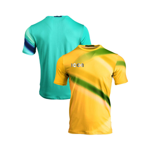 Fabriqué en Chine approvisionnement direct 90% polyester sport tricot t-shirt formation t-shirt pour hommes exercice - Product Image 1
