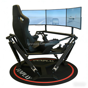 Plateforme de mouvement Airbus <span class=keywords><strong>VR</strong></span> 360 degrés, simulateur de vol à mouvement complet, cabine de contrôleur d'avion - Product Image 3