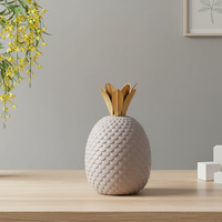 Accessoires de décoration de maison de style européen Artisanat de fruits artificiels Figurine d'ananas noir