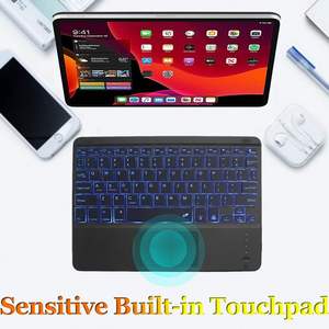 Teclado Inalámbrico Recargable Portátil Delgado de 78 Teclas de Plástico con Retroiluminación y Panel Táctil - Product Image 2