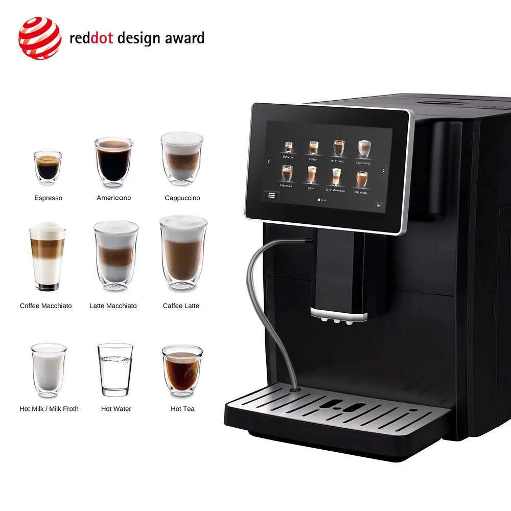OEM Custom Smart Fully Automatic Touch Screen Espresso Electric Coffee Maker Machine for Home Commercial Use