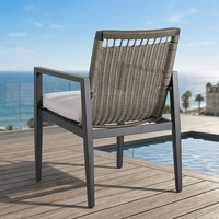 Ensemble de table et 4 chaises de jardin pour l'extérieur, mobilier de jardin, ensemble de table à manger d'extérieur pour la plage
