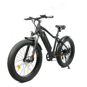 Bicicleta eléctrica de montaña fabricada en China, neumático de 26 pulgadas de ancho con frenos de disco hidráulicos, rango de 60km a la venta