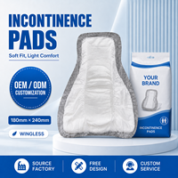 Ventes en gros de coussinets d'incontinence pour hommes, doux, respirants, ultra fins, coussinets menstruels, emballage personnalisé, coussinets d'incontinence masculins