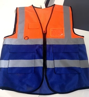 Rompi Reflektif Keselamatan Industri Ukuran Dapat Disesuaikan Pakaian Kerja Hi Vis untuk Lokasi Teknik Darurat Pinggir Jalan