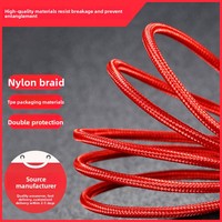 Cable de Datos USB-A 3 en 1 de Nailon Tejido, Conectores Micro, Logotipo Personalizado, Cable de Carga Rápida para Teléfono Móvil, Venta al Por Mayor