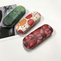 Étui à lunettes rectangulaire en PU rigide et métal, avec logo personnalisé imprimé, pour enfants, boîte de rangement pour lunettes optiques, vente en gros