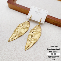 Xuping Schmuck Europäisch-Amerikanischer Edelstahl 14K Überdimensionierte Form Große Tropfen-Anhänger Damen Mode-Ohrringe