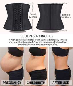 Fajas Colombianas Reductrices et Amincissantes pour Femme, Gaine Amincissante Effet Sablier Sous la Poitrine, Entraîneur de Taille en Latex pour Femme - Product Image 4