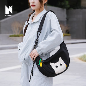 नोxon उच्च अंत हरे रंग के क्रॉसबॉडी बैग आकस्मिक बिल्ली एकल हल्के पॉलिएस्टर अस्तर फैशन डंपलिंग बैग हैंडबैग क्रॉसबॉडी बैग - Product Image 4