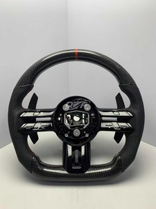 Volante Deportivo de Fibra de Carbono y Cuero para <span class=keywords><strong>Mercedes</strong></span>-Benz W206 X167 Clase G W464 C257 GLA CLA35 CLS 53 G63 GLS63 AMG - Product Image 6