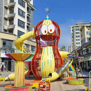 Tobogán de acero inoxidable para exteriores, estructura de escalada con forma de cohete, combinación de tobogán para parques de atracciones. - Product Image 2