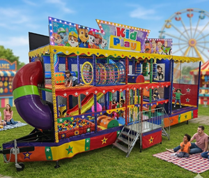 New Animal &amp; <strong>Toy</strong> <strong>Story</strong> Theme Mobile Indoor Playground Trailer 8m Portable Kids Soft Play Structure Caravan For Sale - Product Image 2