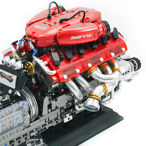 IN STOCK GULY 60555 MOC Technical Electric V12 Engine <b>Building</b> Blocks Bricks Assembling <b>Model</b> Toys for Boys Christmas Gift Set - Product Image 3