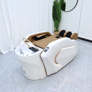 Hair Washing Station Electric Shampoo <b>Bed</b> with Massage Function for Barber Salon - Product Image 4