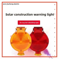 Feu de signalisation routière solaire en plastique durable, allumage automatique de nuit, balise stable 300cdl, réfléchissant, autoportant pour la sécurité routière extérieure