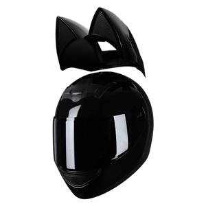 Mũ bảo hiểm xe máy tai mèo unisex, che kín mặt, tương thích xe điện, dùng được quanh năm, chất lượng cao, chất liệu ABS nhẹ, Part7 - Product Image 1