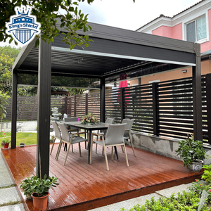 Sistema de Motor con pantalla lateral de Metal para <span class=keywords><strong>jardín</strong></span>, Gazebo de aluminio para exteriores, pérgola, venta al por mayor de fábrica - Product Image 5