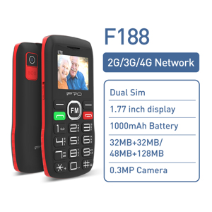Teléfono Celular IPRO F188S SOS con Botones Grandes, Linterna Brillante, Cámara, Doble SIM, Desbloqueado, <span class=keywords><strong>para</strong></span> <span class=keywords><strong>Personas</strong></span> <span class=keywords><strong>Mayores</strong></span>, Pantalla Grande, con Certificación CE - Product Image 1