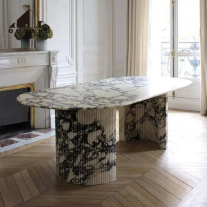 Quyang tùy chỉnh phòng khách trang trí Vanity Tops bàn ý đen đá vôi đá cẩm thạch bên bảng tam giác Bàn cà phê - Product Image 2