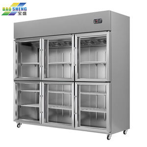 Tienda de comestibles comercial Supermercado Exhibición vertical Vitrina Nevera Congelador Refrigerador - Product Image 6