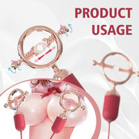 Bestseller Geschenk 2-in-1 BDSM Nippel-Klitoris-Stimulator Vibro-Ei Wasserdicht IPX6 USB-Aufladbar 9 Frequenzstufen Vibration