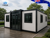 Maison conteneur en acier plat de 20 pieds, personnalisable, durable, ignifuge, pour habitation mobile ou bureau sur chantier