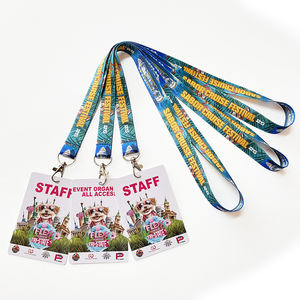 Lanière de cou tissée de sécurité avec porte-badge en PVC, écologique et durable, lanière en polyester personnalisée pour les événements de bureau - Product Image 5