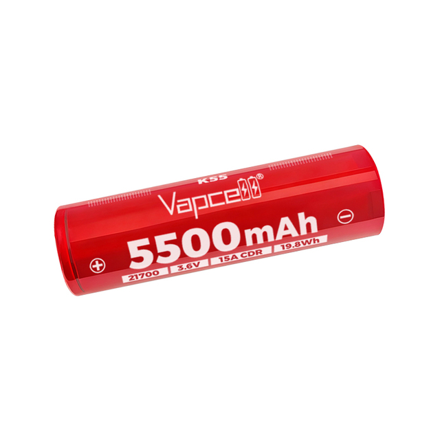 High Capacity 21700 K55 5500mAh 3.6V 15A Discharge Lithium Ion Battery for DIY Electric Bicycle & Outdoor Energy Storage