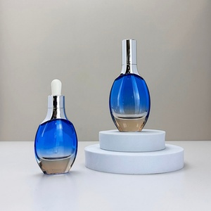 Irregular Luxury Unique Shape 30ml 50ml pink Frosted Glass Oil Serum Pipette <b>Dropper</b> <b>Bottle</b> with <b>Dropper</b> - Product Image 1