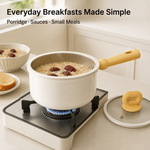 Pot à lait pour bébé de qualité supérieure <span class=keywords><strong>sans</strong></span> PFOA avec revêtement antiadhésif en céramique et insert vapeur pour cuisinière à induction et à gaz - Product Image 2