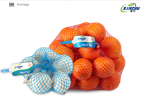 Étiquettes imprimables en PP pour sacs filets de fruits/légumes - Étiquettes codes-barres étanches, tailles personnalisées pour l'emballage de produits agricoles en vrac