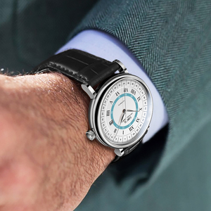 Montre mécanique automatique de luxe Lobinni, étanche, bracelet en cuir, cadran à aiguilles, MeisterSinger - Product Image 5