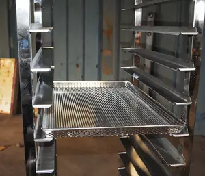 Populaire Ondersteuning Maatwerk Commerciële Duurzame Roestvrijstalen Rek Trolley Metalen Oven Lade Rack Voor Bakken/Koeling