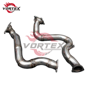 Collecteur d'échappement haute performance en acier inoxydable poli miroir Vortex pour Audi RS6 RS7 S6 S7 C8 4.0T V8 Biturbo 2020-2025 - Product Image 2