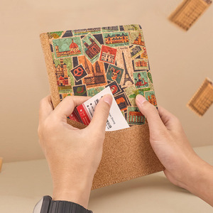 Libreta de Direcciones Creativa y Ecológica en Stock, de PU con Corcho Impreso y Posos de Café, Recuerdo de Viaje, Regalo Empresarial, A5, Sin Encuadernación - Product Image 3