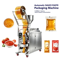 Machine de remplissage verticale pour sachets de pâte et de sauce, pour pâte de tomate, beurre de cacahuète, miel, vinaigrette, ligne de scellage de sachets et de pochettes