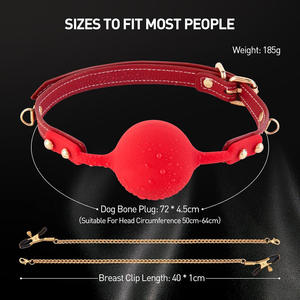 Deri Kısıtlamalar Top Ağız Tıkacı Silikon Esaret Topu <span class=keywords><strong>Gag</strong></span> Silikon Esaret Topu <span class=keywords><strong>Gag</strong></span> Seks İçin, BDSM Kısıtlamalar Oyuncaklar Seks <span class=keywords><strong>Gag</strong></span> - Product Image 3