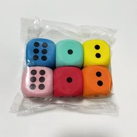 Dés à six faces colorés en mousse EVA/plastique durable de 3,8 cm pour jeux éducatifs mathématiques pour enfants et cadeaux de fête